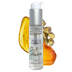 Huile de massage professionnelle Or & Ambre 100% naturelle 50 ml