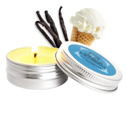 Mini Bougie de massage glace vanille 100% naturelle 30ml