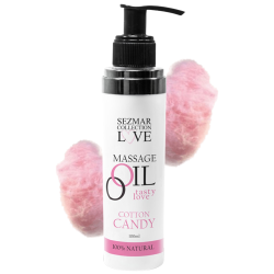Huile de Massage Comestible 100 % Naturelle Barbe à Papa 100 ml - Sezmar