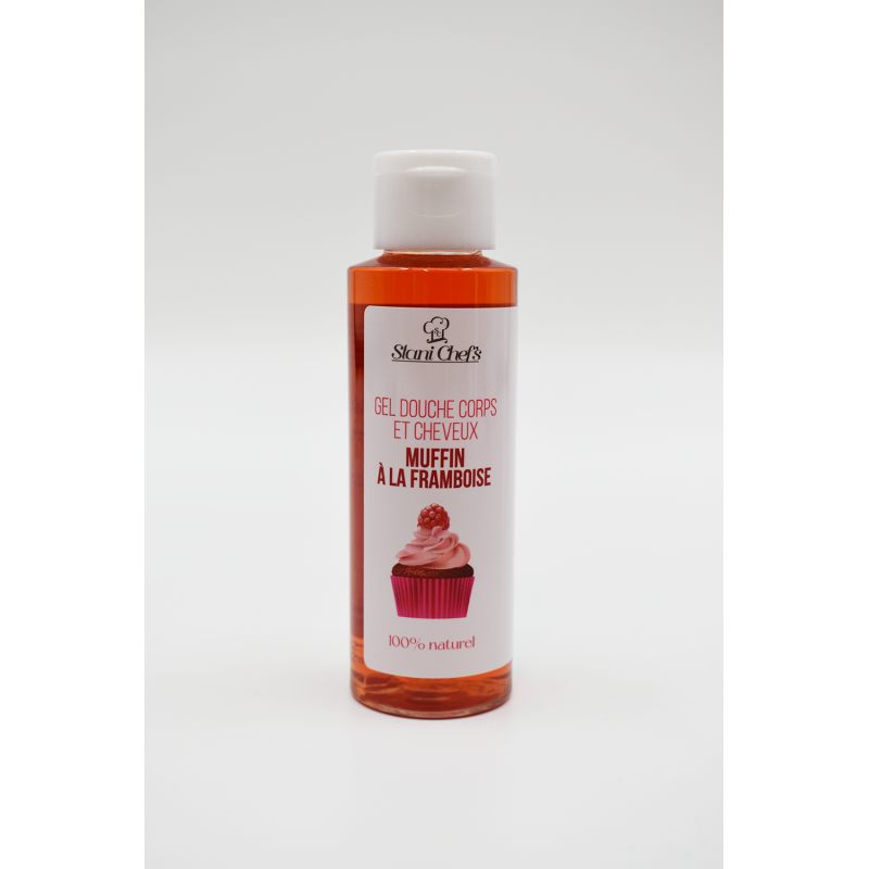 Gel douche corps et cheveux - Muffin à la framboise - 100ml 