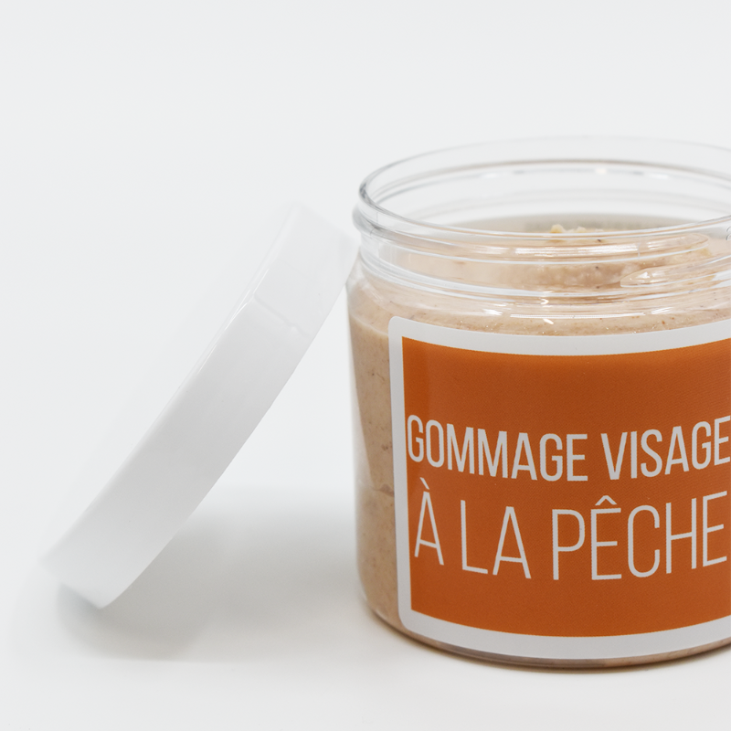 Gommage visage pêche 