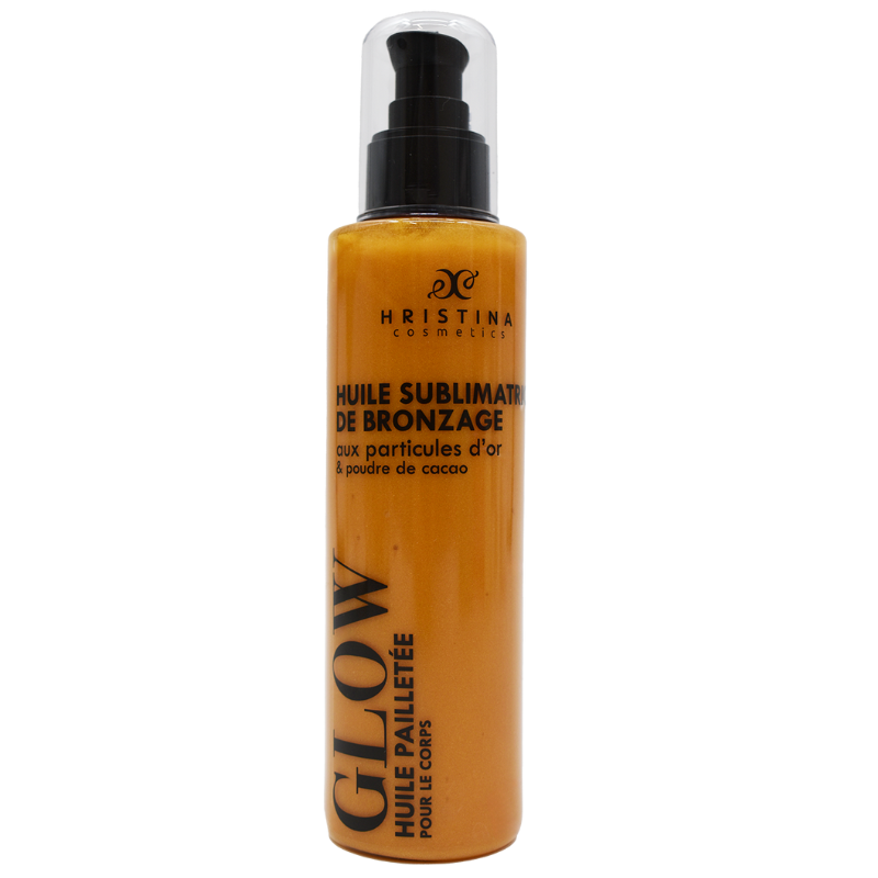 Huile sublimatrice de bronzage - Pailletée 