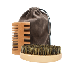 Kit brosse + peigne pour barbe et moustache 