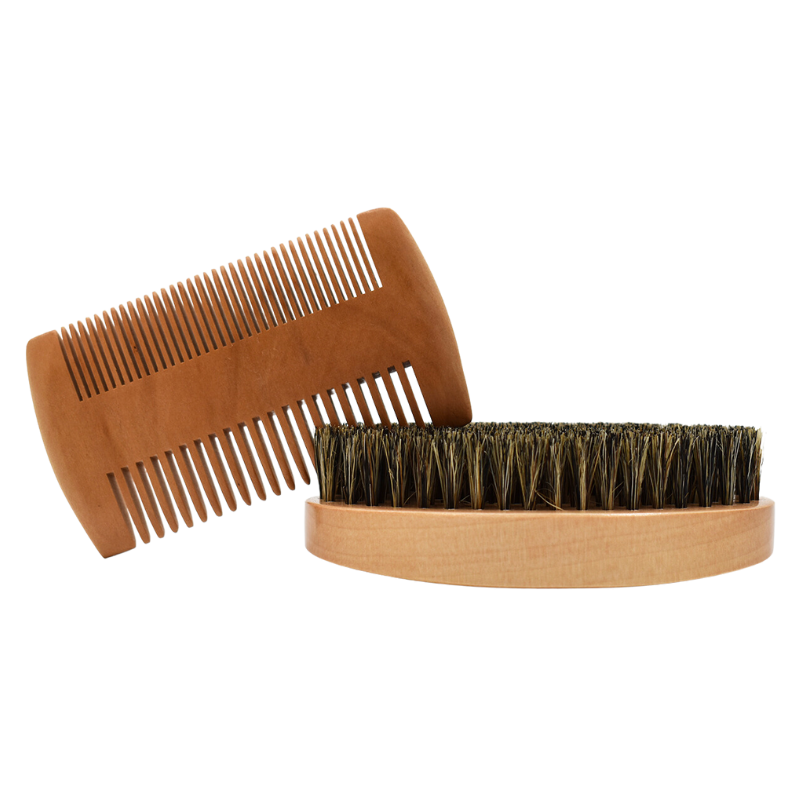 Kit brosse + peigne pour barbe et moustache 