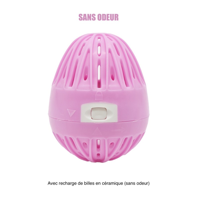 Boule de lavage rose + recharge - Sans odeur 