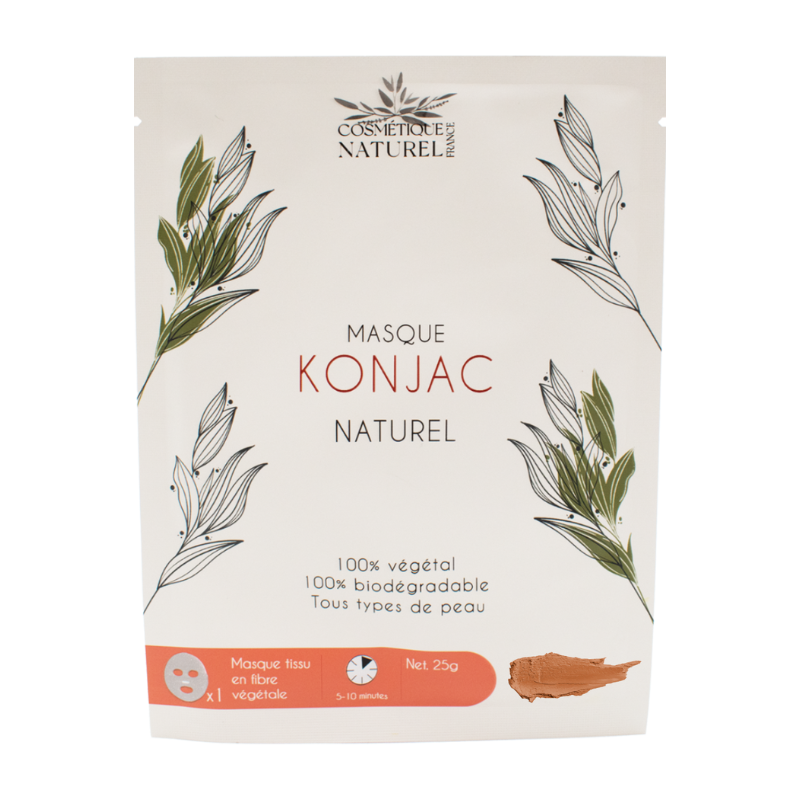 Masque konjac - Argile rouge 
