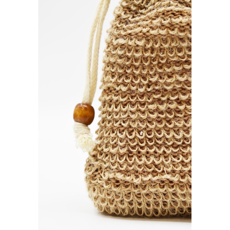 Sac à savon en sisal - Marron 