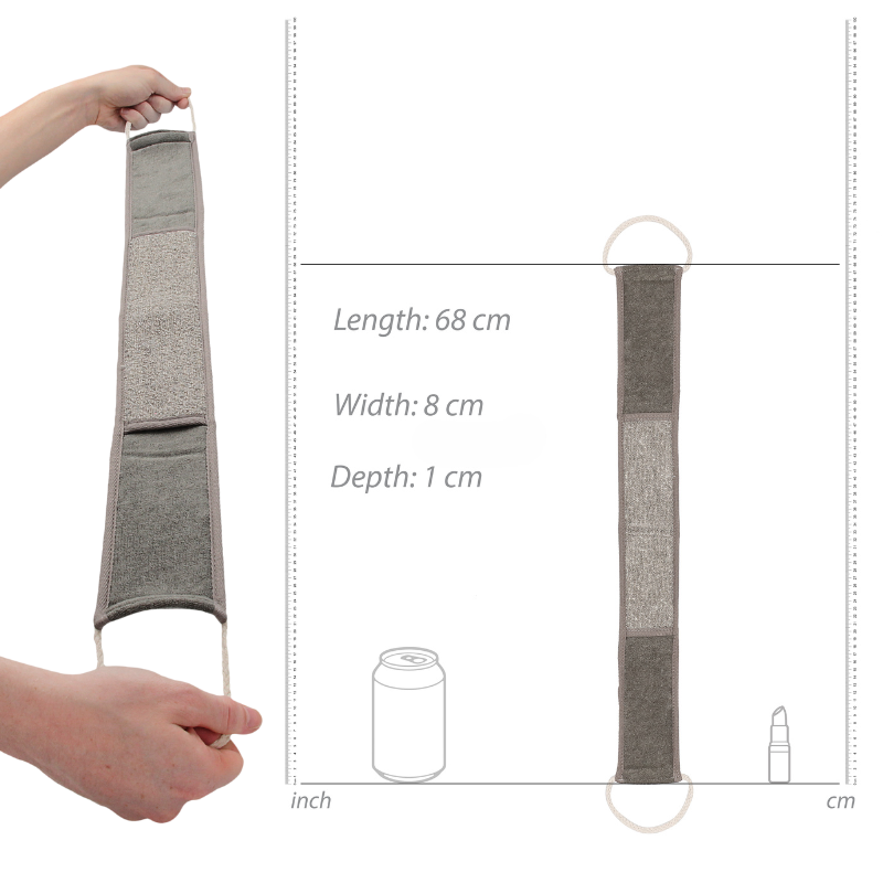 Sangle lave dos exfoliante en chanvre 