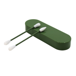 2 cotons-tiges réutilisables + boite de rangement - Vert