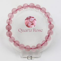Bracelet en pierres naturelles Quartz Rose A 8mm